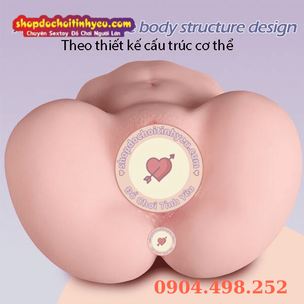 Mông âm đạo giả hậu môn 2 lỗ 1300g cô bé hồng hào chúm chím