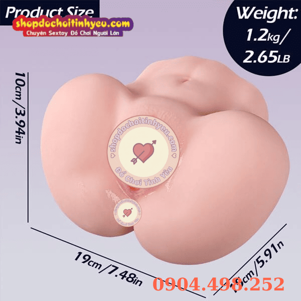 Mông âm đạo giả hậu môn 2 lỗ 1300g cô bé hồng hào chúm chím