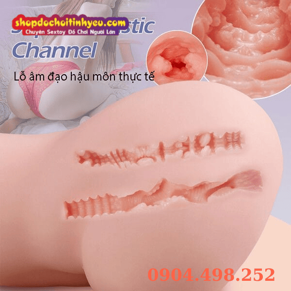 Mông âm đạo giả hậu môn 2 lỗ 1300g cô bé hồng hào chúm chím
