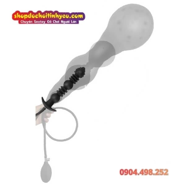 Nút Bịt Hậu Môn Bơm Hơi Giãn Nở Lỗ Hậu Có Ba Hạt Cỡ Lớn