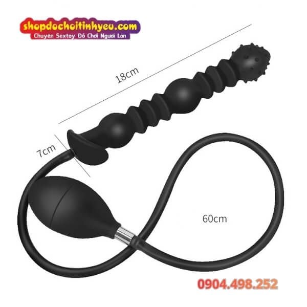 Nút Bịt Hậu Môn Bơm Hơi Giãn Nở Lỗ Hậu Có Ba Hạt Cỡ Lớn