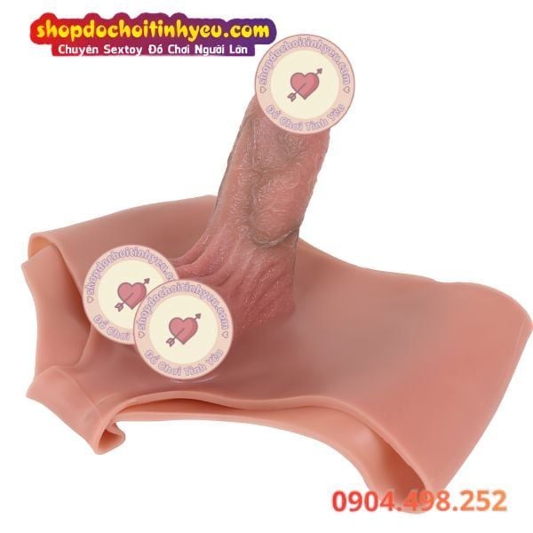 Quần Silicon Liền Dương Vật Rỗng Ruột Siêu Khủng Có Gân Xanh