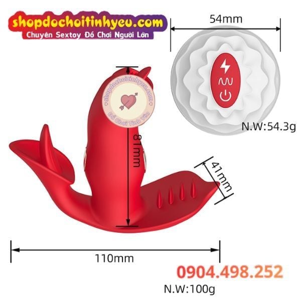 Sextoy Đeo Âm Đạo Ba Đầu Lưỡi Rung Liếm MAGIC KISS VIBRATOR
