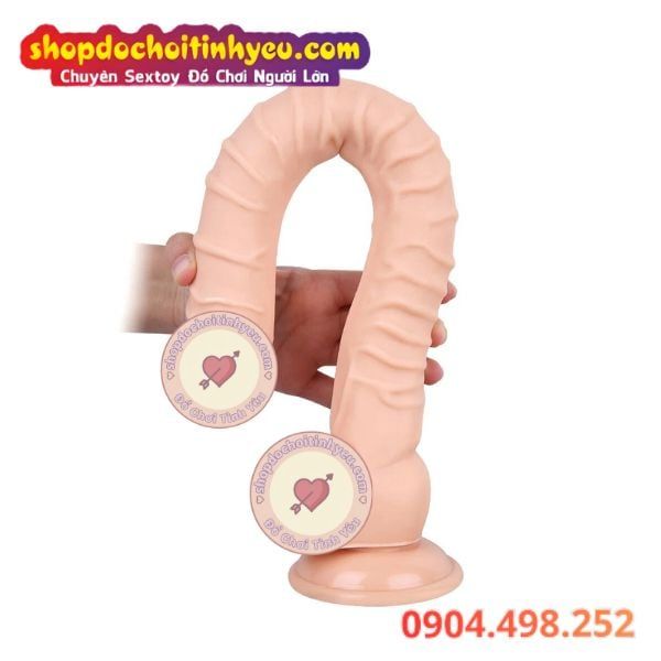 Strap On Kèm Dương Vật Giả Gân Nổi To Khủng Dài 41cm Cho Les