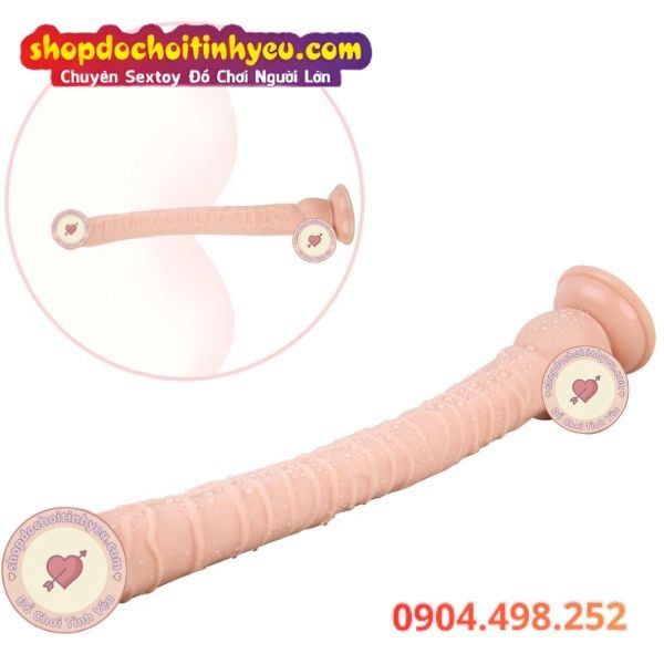 Strap On Kèm Dương Vật Giả Gân Nổi To Khủng Dài 41cm Cho Les