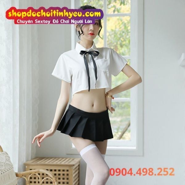 Thời trang cosplay đồng phục học sinh gợi cảm dễ thương hở bạo