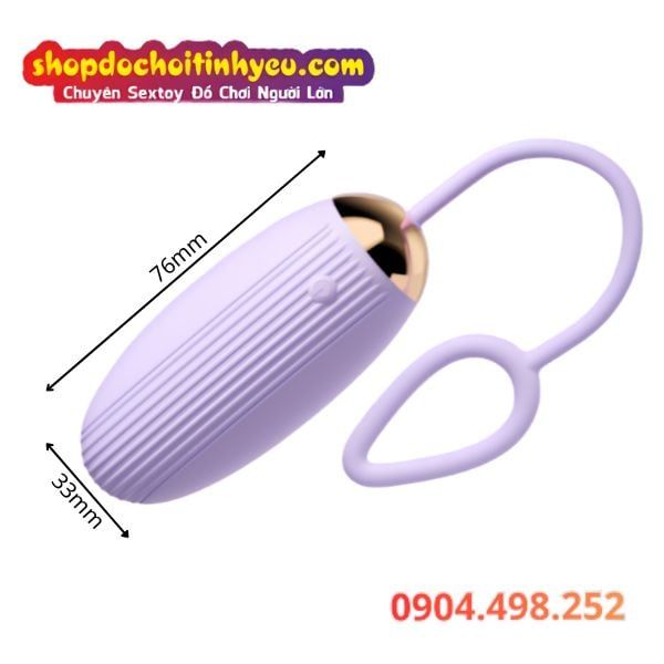 Trứng Rung 10 Chế Độ Có Vân Nổi Dài Ma Sát Điều Khiển Từ Xa