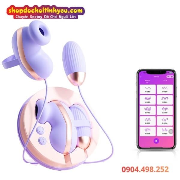 Trứng Rung Mini Kèm Máy Bú Hút Có Điều Khiển App MAGIC BOX