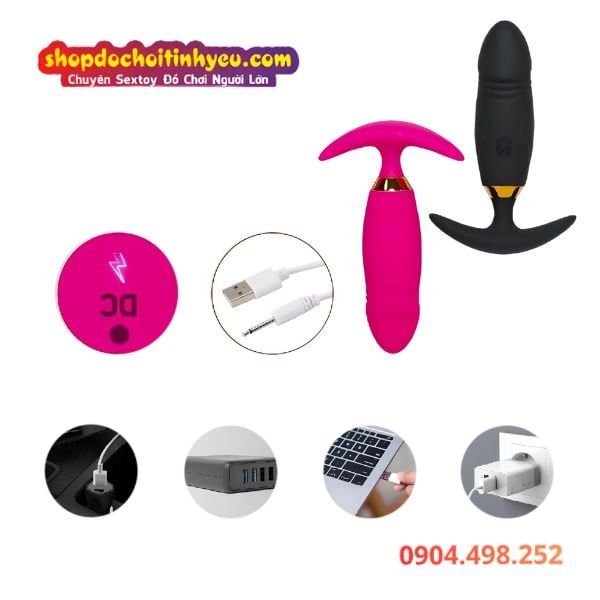 Trứng Rung Thụt Đa Tần Số Thiết Kế Đuôi Mỏ Neo Ôm Sát Âm Đạo