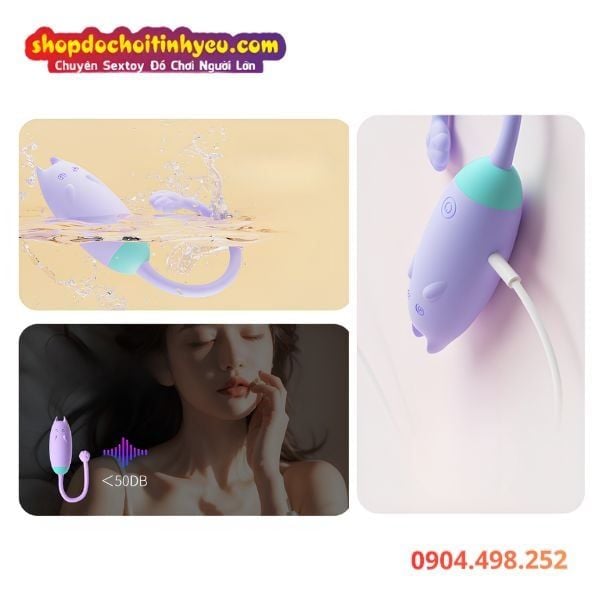 Trứng Rung Tình Yêu Mèo Mơ Màng Đa Chế Độ Điều Khiển Từ Xa