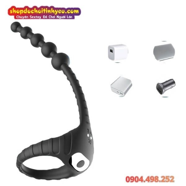 Vòng Đeo Cu Rung Kèm Que Hạt Nhét Lỗ Nhị Điều Khiển Từ Xa
