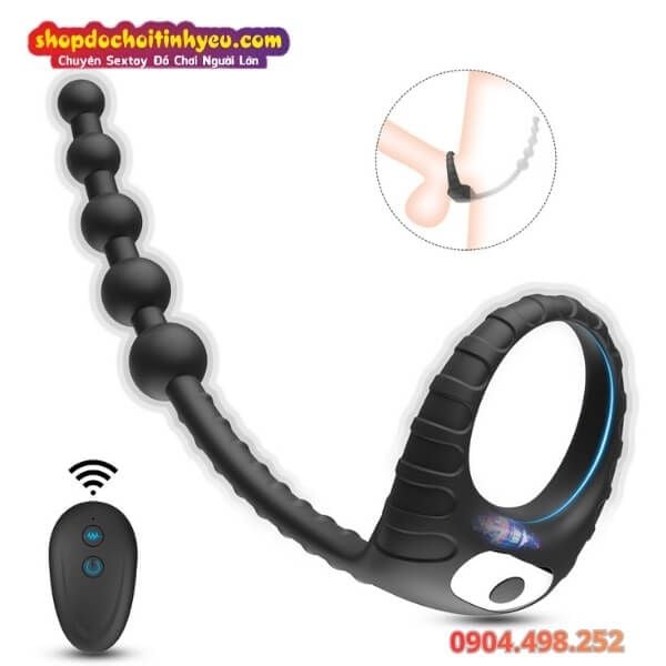 Vòng Đeo Cu Rung Kèm Que Hạt Nhét Lỗ Nhị Điều Khiển Từ Xa