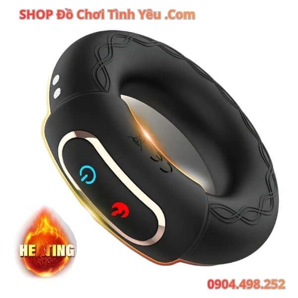 Vòng Đeo Dương Vật Khóa Tinh Rung Làm Ấm Có Điều Khiển App