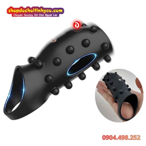 Vòng Rung Dương Vật Khóa Tinh Có Bi Nổi Ma Sát Âm Đạo Cực Phê