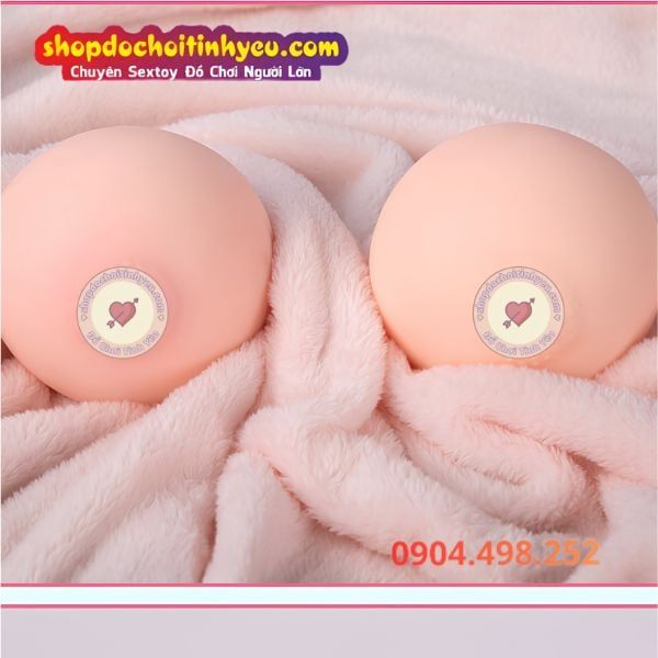 Vú giả đầu ti hồng kèm lỗ âm đạo mềm mịn 2 trong 1 cho nam