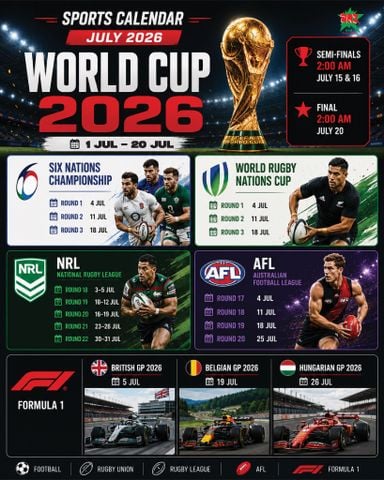 DMZ Live Sport July Schedule