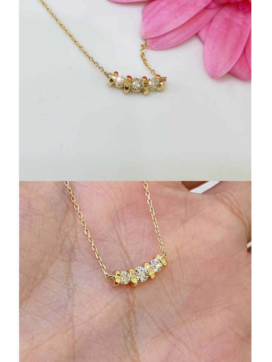dây chuyền đính kim cương cao cấp - quà tặng
