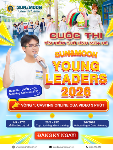 CHÍNH THỨC MỞ ĐƠN CUỘC THI SUMMER YOUNG LEADERS 2026 - TÌM KIẾM THỦ LĨNH MÙA HÈ SUN&MOON