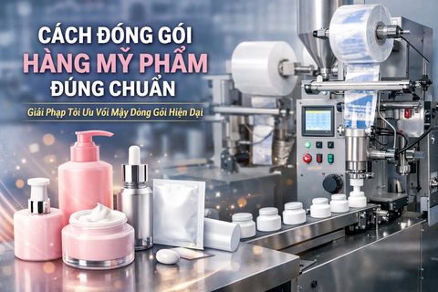 Cách Đóng Gói Hàng Mỹ Phẩm Đúng Chuẩn – Giải Pháp Tối Ưu Với Máy Đóng Gói Hiện Đại