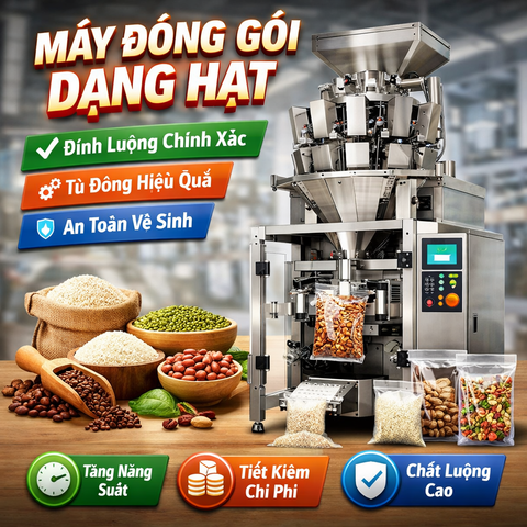 Máy Đóng Gói Dạng Hạt – Giải Pháp Đóng Gói Tự Động Hiệu Quả Cho Doanh Nghiệp