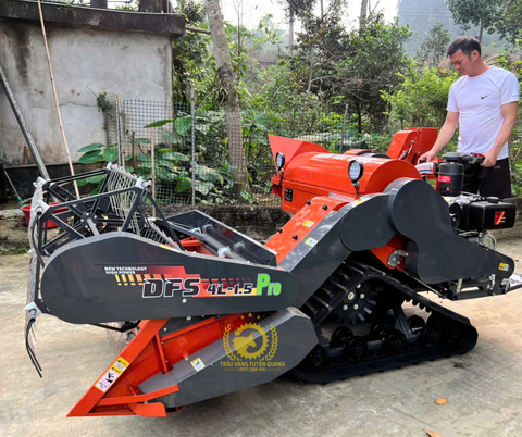 MÁY GẶT LÚA MINI 1.5 PRO - GIẢI PHÁP GẶT THUÊ HIỆU QUẢ, TỐI ƯU LỢI NHUẬN