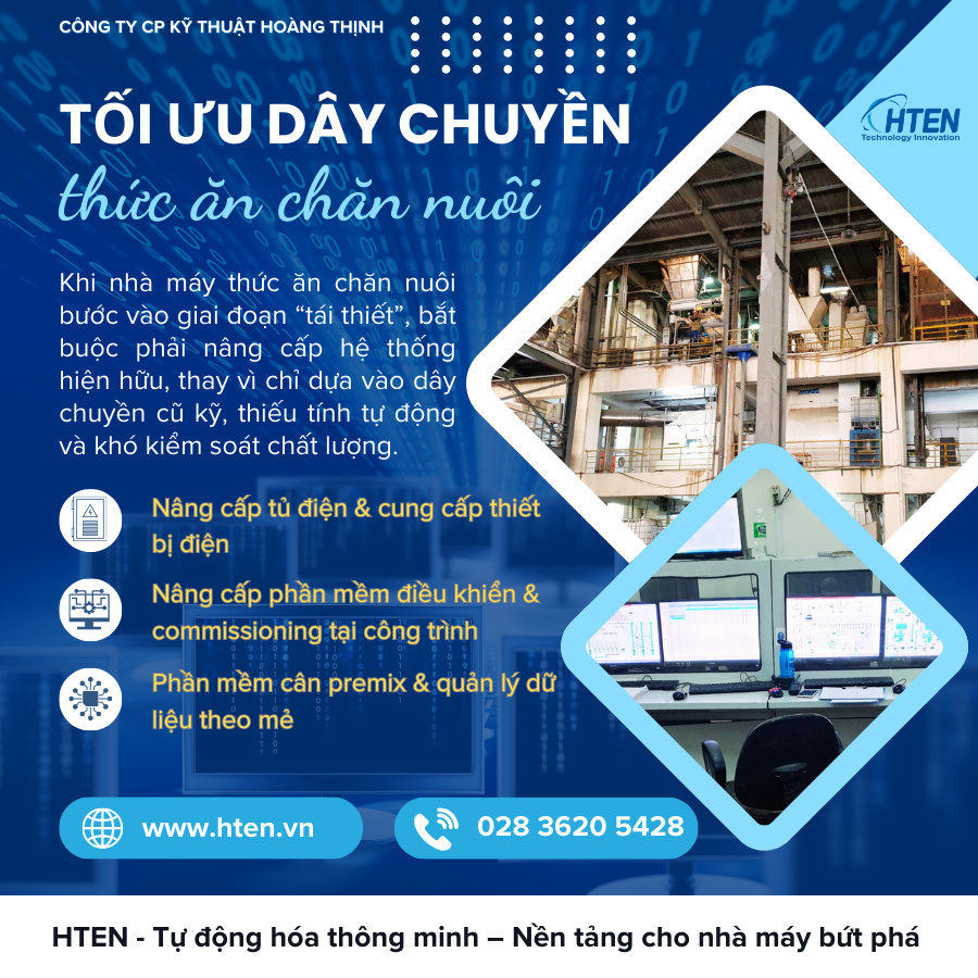 TỐI ƯU DÂY CHUYỀN THỨC ĂN CHĂN NUÔI: GIẢM CHI PHÍ, TĂNG NĂNG SUẤT
