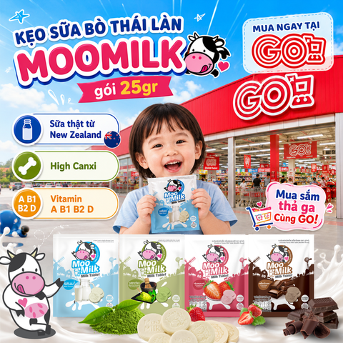 Mua Kẹo sữa bò MooMilk Thái Lan ở đâu? Ghé ngay siêu thị GO!