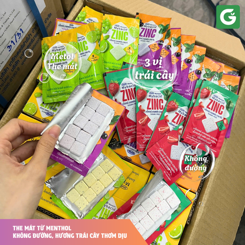 Mybacin ZinC Plus Thái Lan – Kẹo Ngậm Bổ Sung Kẽm Dễ Bán, Lợi Nhuận Ổn Định Cho Quầy Thuốc & Minimart
