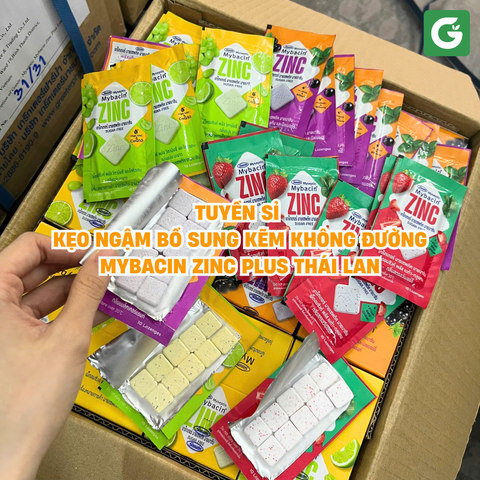 Tuyển Sỉ Kẹo Ngậm Bổ Sung Kẽm Mybacin ZinC Plus Thái Lan – Giá Tốt Cho Đại Lý, Shop và Nhà Thuốc Toàn Quốc