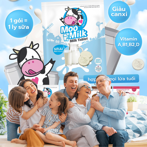 Từ bé 3 tuổi đến ông bà: Ai cũng dùng được kẹo sữa bò MooMilk Thái Lan