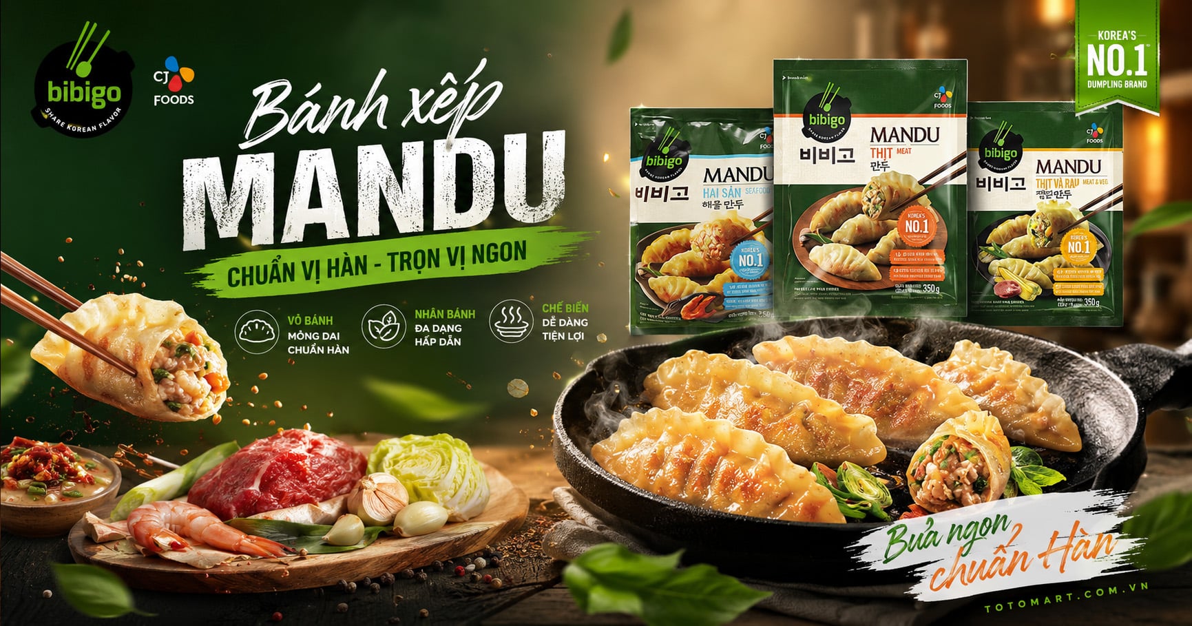 Bánh xếp Mandu từ Totomart
