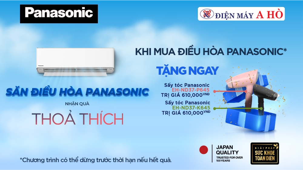 🔥 Sắm điều hòa Panasonic - Nhận quà máy sấy tóc tiện ích