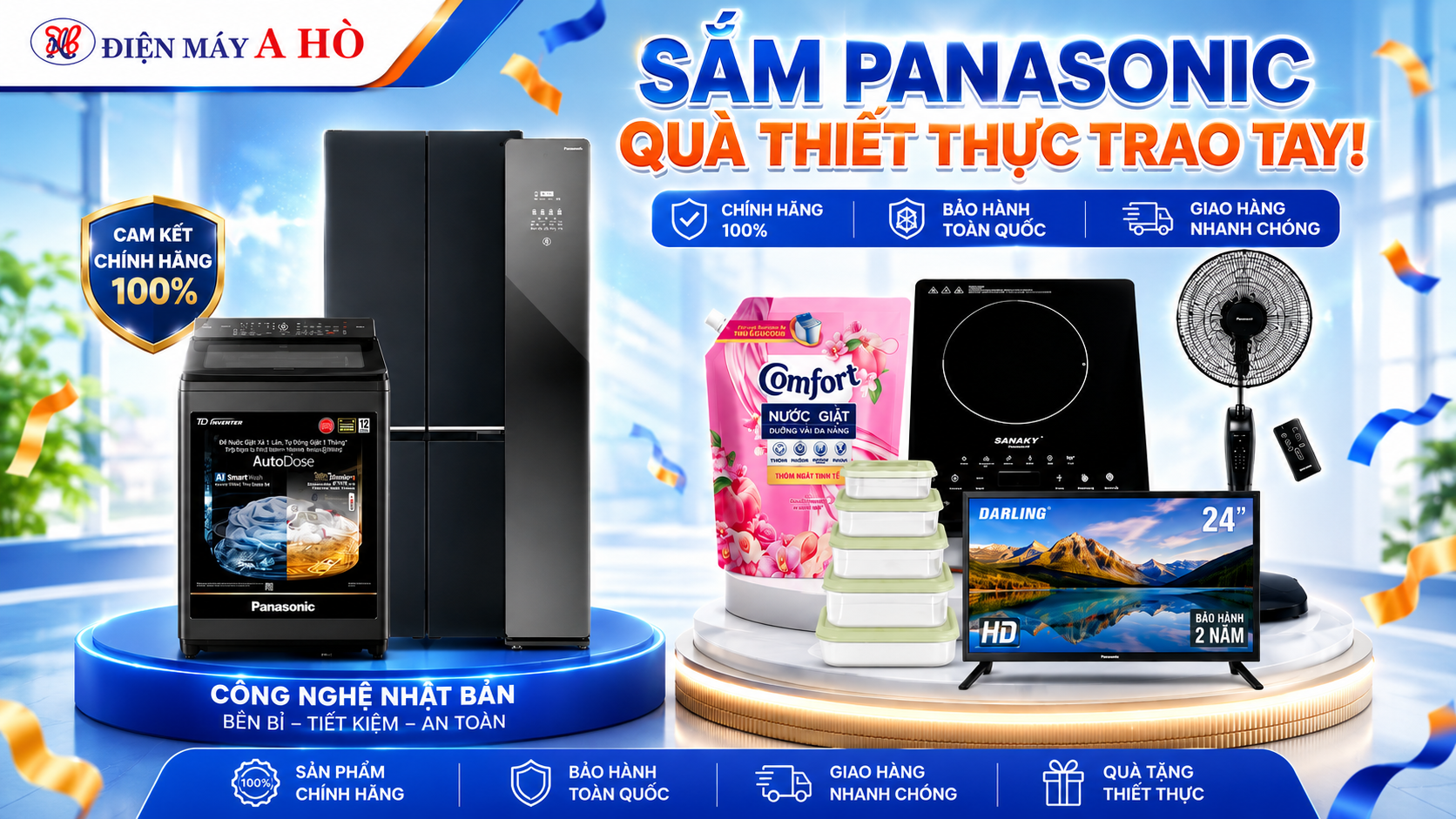 🎁 MUA TỦ LẠNH – MÁY GIẶT PANASONIC, NHẬN QUÀ THIẾT THỰC!
