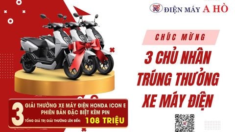 Chúc mừng 3 khách hàng may mắn trúng thưởng Xe máy điện Honda ICON E
