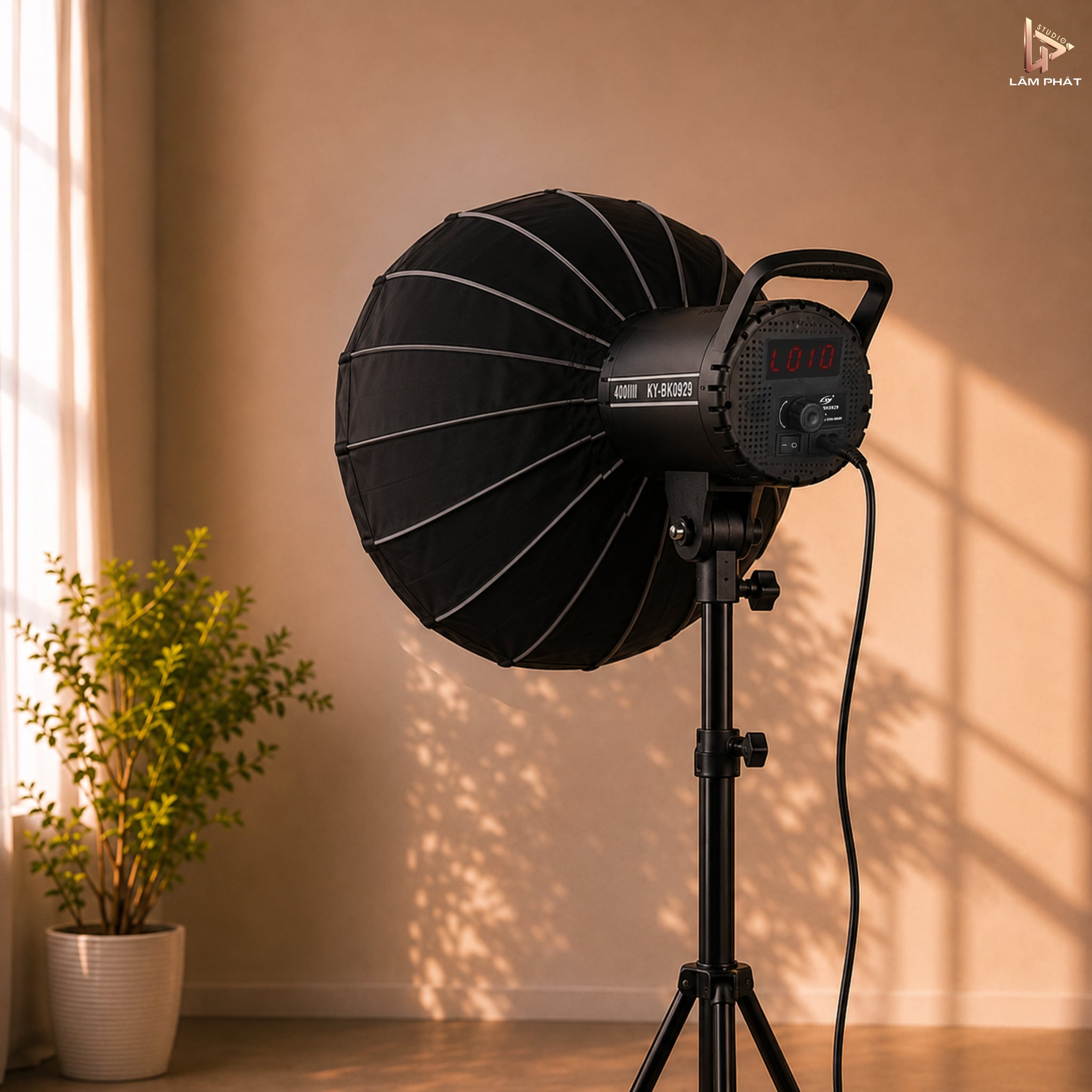 Combo Đèn Studio BK0929 & Softbox Parabolic P90S