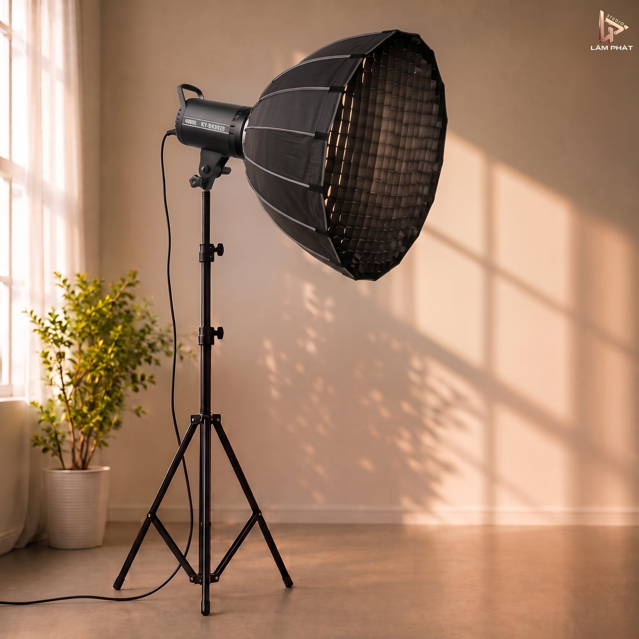 Combo Đèn Studio BK0929 & Softbox Parabolic P90S