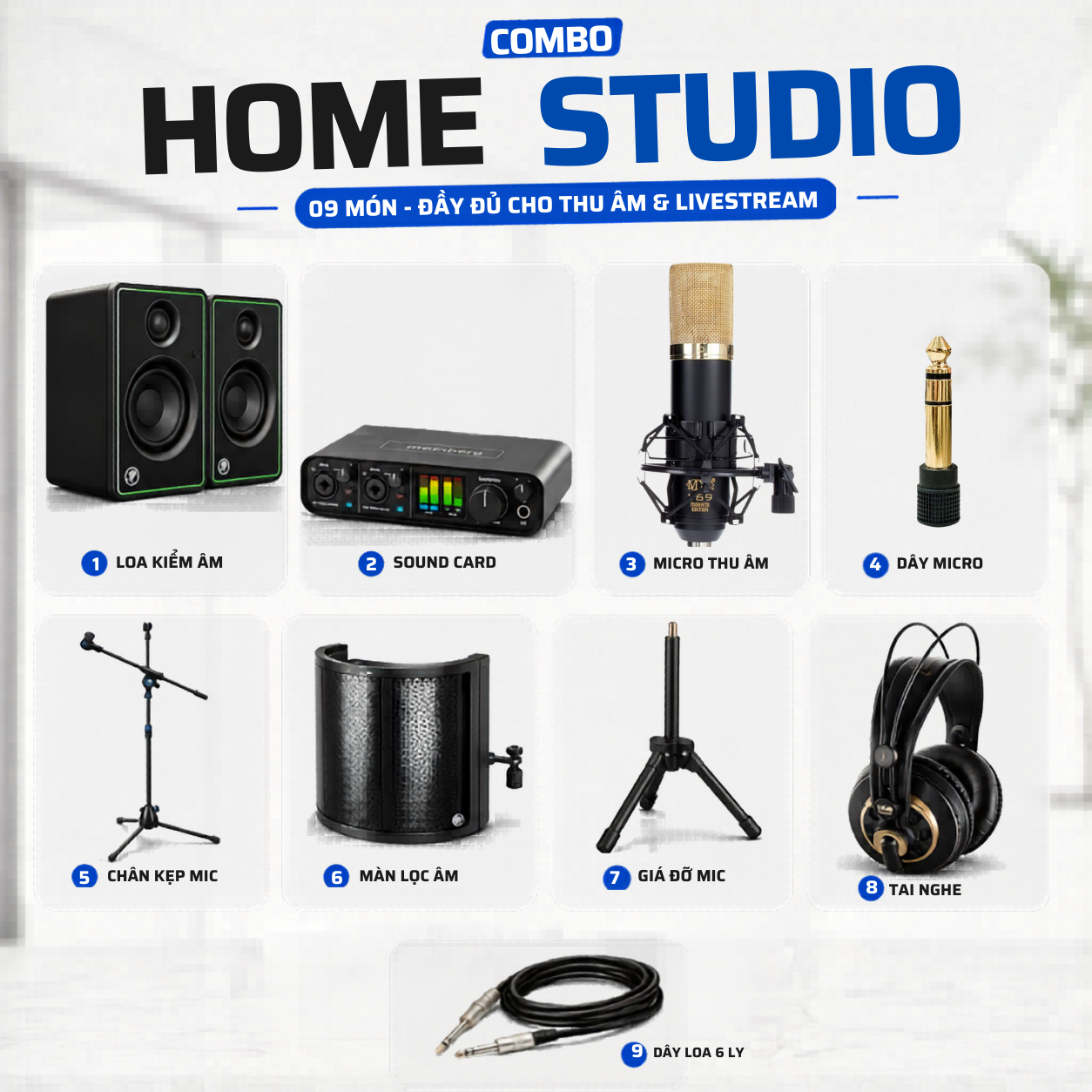 Combo Thu  âm Motu M2 Và Micro MXL V69M Home Studio
