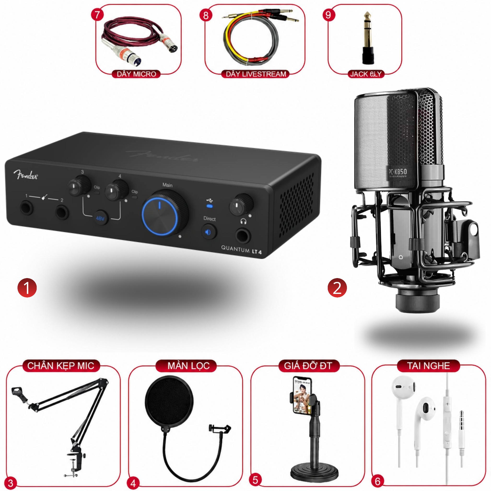 Combo Fender Quantum LT4 & Takstar K850