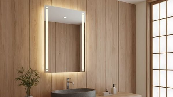 Giải Pháp Chiếu Sáng Gương Phòng Tắm LED Tích Hợp Sấy Kính Anti-Fog Cao Cấp