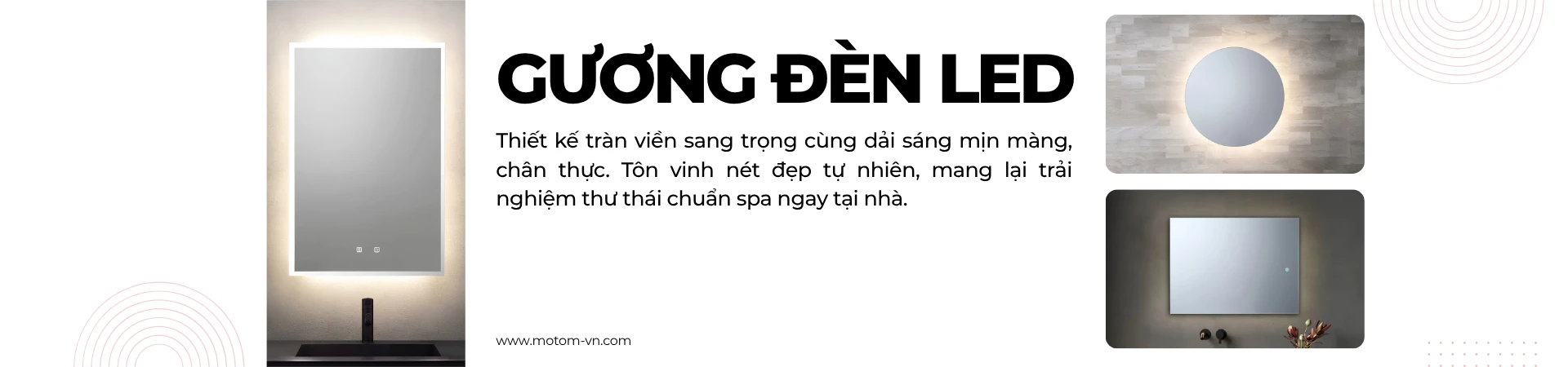 Gương đèn LED MotoM
