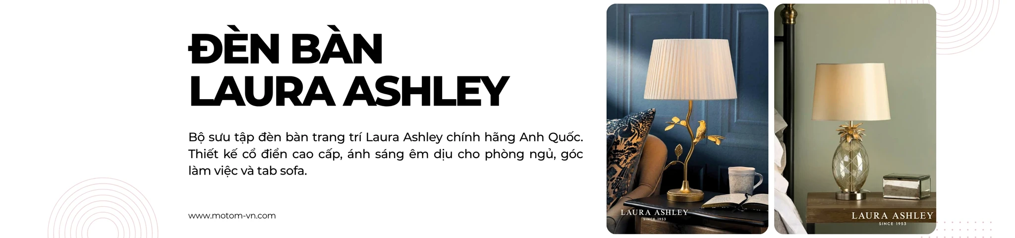 Đèn bàn trang trí Laura Ashley