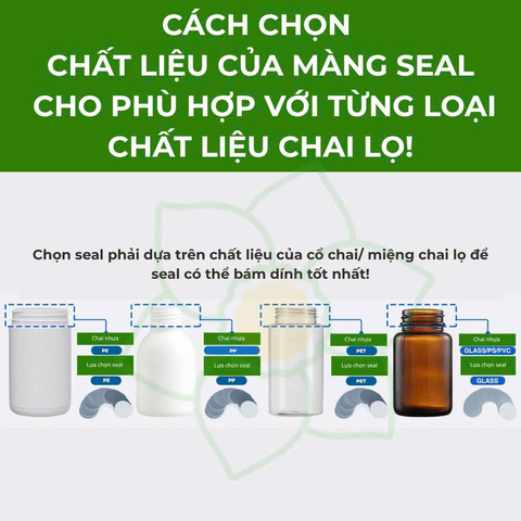 Nên Dùng Màng Seal Loại Nào Cho Chai Nhựa PET, PE, PP? (Tránh Mua Sai, Tốn Chi Phí)