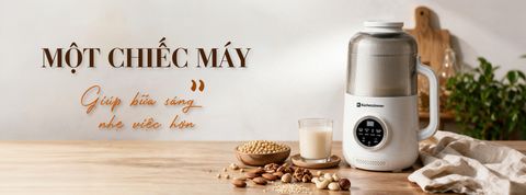 Máy làm sữa hạt khử ồn Kuchenzimmer 1.2L: Khi một chiếc máy giúp bữa sáng nhẹ việc hơn