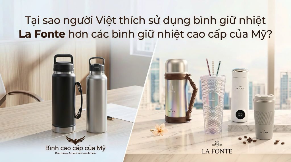 Lý do người Việt chọn La Fonte thay vì bình giữ nhiệt Mỹ cao cấp?