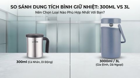So Sánh Dung Tích Bình Giữ Nhiệt: từ 300ml Đến 3l - Nên Chọn Loại Nào?