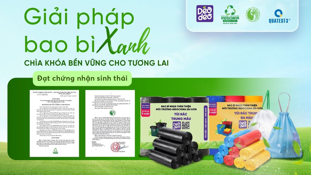[TÚI RÁC XANH - CÓ DÂY RÚT] Giới thiệu Túi rác sinh học DEODEO – Đạt chứng nhận Nhãn sinh thái Việt Nam