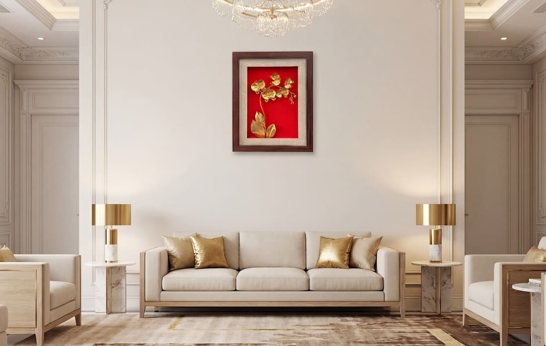 Hoa lan mạ vàng, hoa phong lan dát vàng 24K