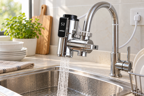 Máy nước nóng trực tiếp gắn đầu vòi có an toàn không, lắp ở đâu?
