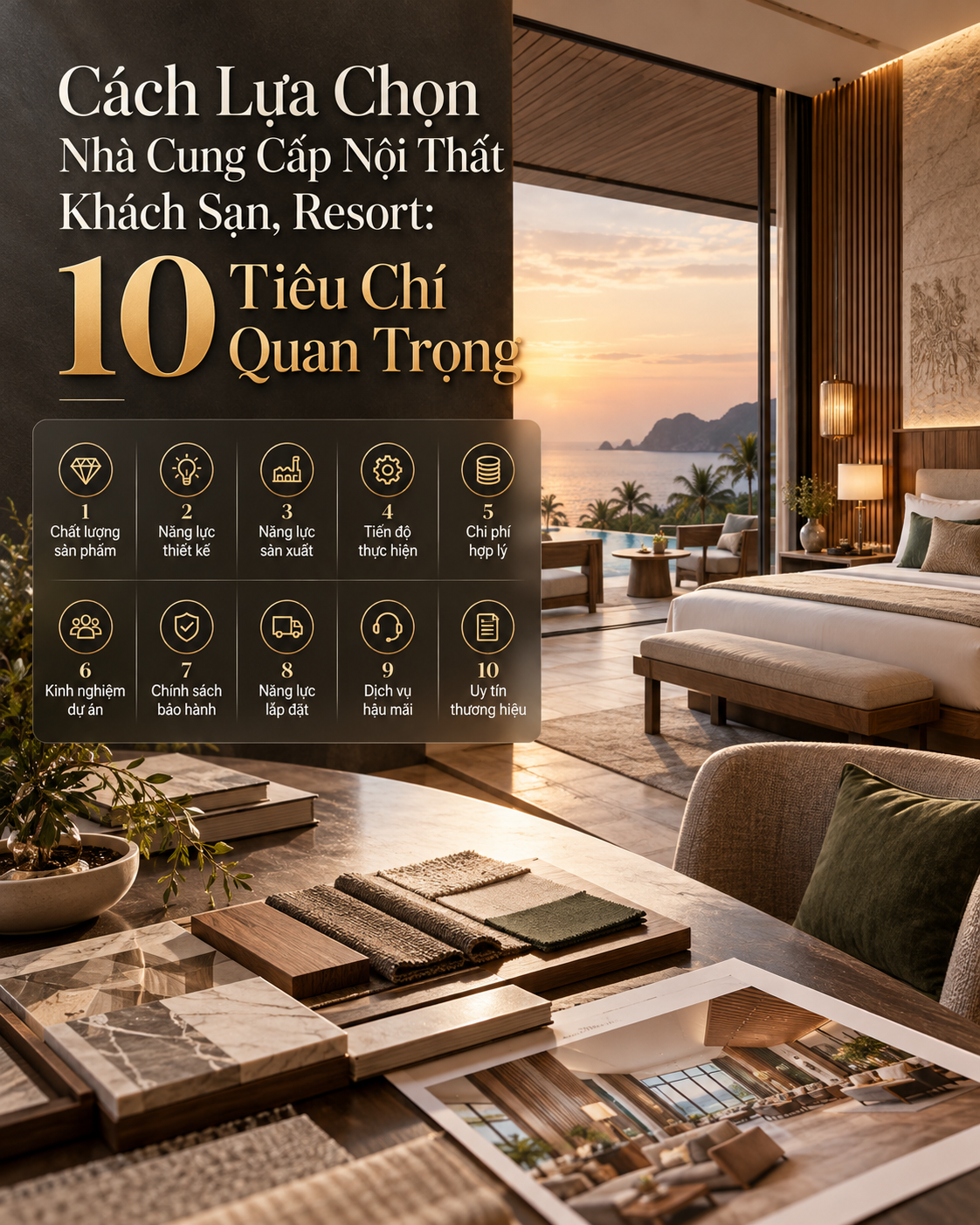 Cách Lựa Chọn Nhà Cung Cấp Nội Thất Khách Sạn, Resort: 10 Tiêu Chí Quan Trọng