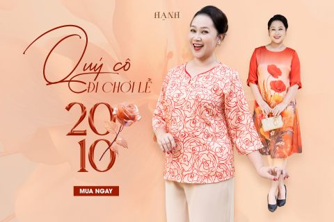 Outfit cho quý cô rạng rỡ đi chơi lễ 20.10